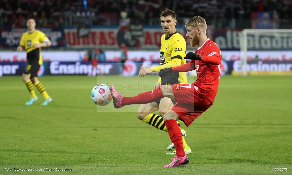 oberste Spielklasse, höchste Liga, Voetbal, Teamsport, Sportclub, Sport-Club, Sport, Soccer, Heidenheim, Saison 2023 2024, Profifußball, Voith-Arena, Männer, Mannschaftssport, Le Football, Herren, Germany, GER, Fußball, Futbol, Fussball, Fotball, Erste Liga, Deutschland, DFL, DEU, Calcio, Bundesliga, 2023/24, 1.BL, 20. Spieltag, 1. Bundesliga, 1 BL - Bild-ID: 1000873