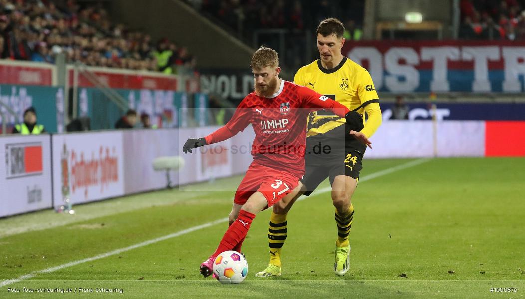 oberste Spielklasse, höchste Liga, Voetbal, Teamsport, Sportclub, Sport-Club, Sport, Soccer, Heidenheim, Saison 2023 2024, Profifußball, Voith-Arena, Männer, Mannschaftssport, Le Football, Herren, Germany, GER, Fußball, Futbol, Fussball, Fotball, Erste Liga, Deutschland, DFL, DEU, Calcio, Bundesliga, 2023/24, 1.BL, 20. Spieltag, 1. Bundesliga, 1 BL - Bild-ID: 1000876