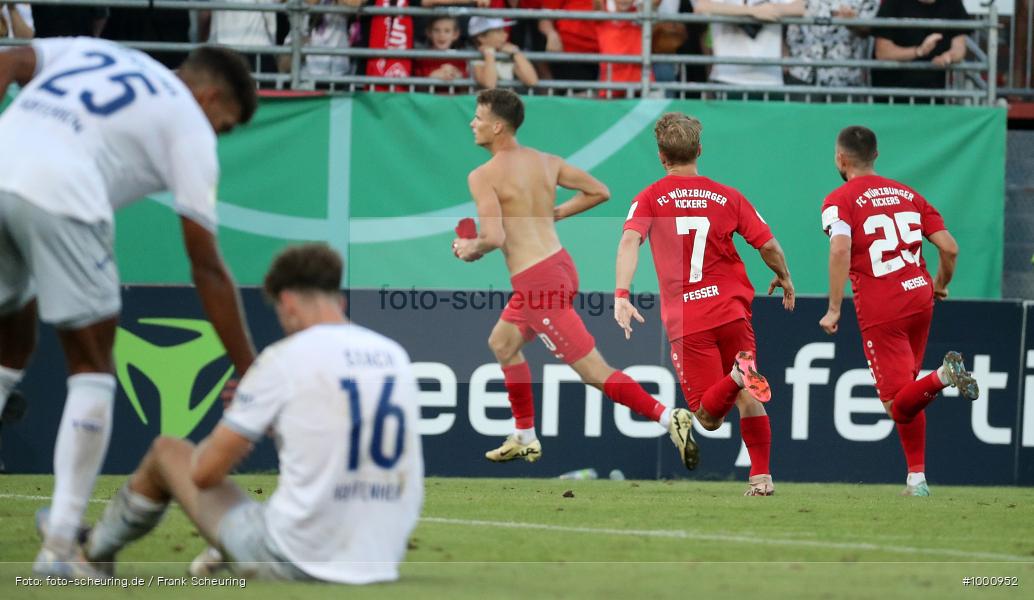 SPO, Voetbal, Turnier, Teamsport, Sport, Soccer, Würzburg, Saison 2024 2025, Profifußball, Pokalwettbewerb, Pokal, Männer, Mannschaftssport, Le Football, Herren, Germany, GER, Fußball, Futbol, Fussball, Fotball, Deutschland, Deutscher Fußball-Bund, DFB-Pokal, DFB, DEU, Calcio, Regionalliga Bayern gegen Bundesligist, AKON ARENA, 2024/25, 1. Runde, 1. Hauptrunde - Bild-ID: 1000952