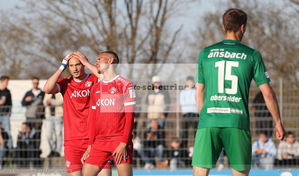SPO, viertklassig, vierthöchste Spielklasse, Voetbal, Teamsport, Sport, Soccer, Saison 2024 2025, Männer, Mannschaftssport, Ansbach, Le Football, Herren, Germany, GER, Fußball, Futbol, Fussball, Fotball, Viertklassigkeit, Vierte Liga, Deutschland, DFB, DEU, Xaver-Bertsch-Sportpark, Calcio, Regionalliga, Regionalliga Bayern, 2024/25, 08.04.2025, 21. Spieltag - Bild-ID: 1004670 SPO, viertklassig, vierthöchste Spielklasse, Voetbal, Teamsport, Sport, Soccer, Saison 2024 2025, Männer, Mannschaftssport, Ansbach, Le Football, Herren, Germany, GER, Fußball, Futbol, Fussball, Fotball, Viertklassigkeit, Vierte Liga, Deutschland, DFB, DEU, Xaver-Bertsch-Sportpark, Calcio, Regionalliga, Regionalliga Bayern, 2024/25, 08.04.2025, 21. Spieltag - Bild-ID: 1004670