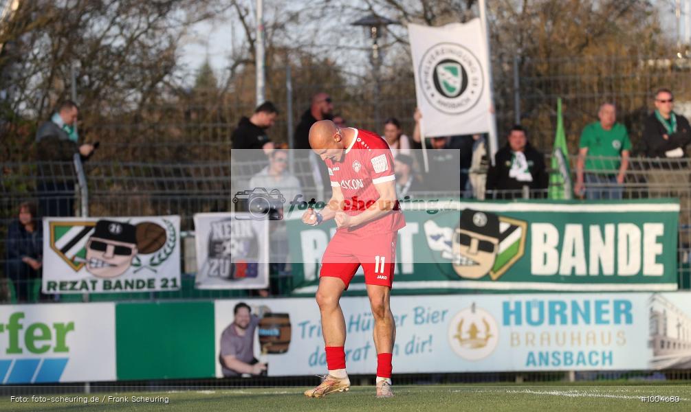 SPO, viertklassig, vierthöchste Spielklasse, Voetbal, Teamsport, Sport, Soccer, Saison 2024 2025, Männer, Mannschaftssport, Ansbach, Le Football, Herren, Germany, GER, Fußball, Futbol, Fussball, Fotball, Viertklassigkeit, Vierte Liga, Deutschland, DFB, DEU, Xaver-Bertsch-Sportpark, Calcio, Regionalliga, Regionalliga Bayern, 2024/25, 08.04.2025, 21. Spieltag - Bild-ID: 1004680