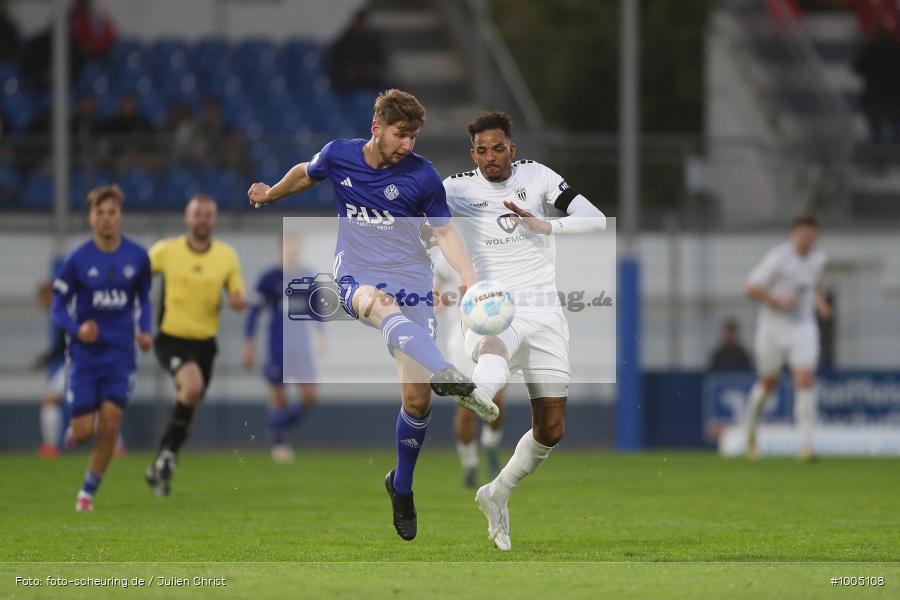 sp2482324, viertklassig, vierthoechste Spielklasse, Voetbal, Teamsport, Sport, Soccer, Saison 2024 2025, Profifussball, Maenner, Mannschaftssport, Le Football, Herren, Germany, GER, Fussball, Futbol, Fussball, Fotball, Viertklassigkeit, Vierte Liga, Deutschland, DFB, DEU, Calcio, Regionalliga, Regionalliga Bayern, 2024/25, 1. FC Schweinfurt 1905, SV Viktoria Aschaffenburg - Bild-ID: 1005108