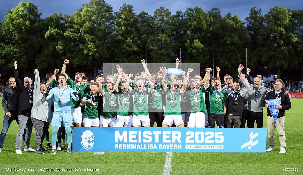 viertklassig, vierthöchste Spielklasse, Voetbal, Teamsport, Sport, Soccer, Saison 2024 2025, Profifußball, Männer, Mannschaftssport, Schweinfurt, Le Football, Herren, Germany, GER, Fußball, Futbol, Fussball, Fotball, Viertklassigkeit, Vierte Liga, Deutschland, DFB, DEU, Sachs-Stadion, Calcio, Regionalliga, Regionalliga Bayern, 2024/25, 16.05.2025, 34. Spieltag - Bild-ID: 1005406