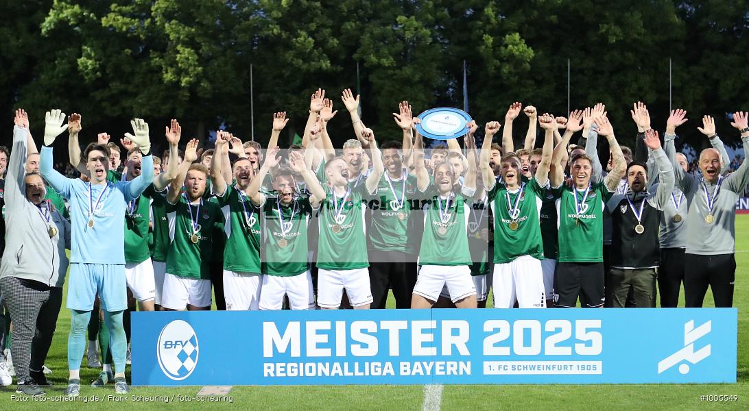 viertklassig, vierthöchste Spielklasse, Voetbal, Teamsport, Sport, Soccer, Saison 2024 2025, Profifußball, Männer, Mannschaftssport, Schweinfurt, Le Football, Herren, Germany, GER, Fußball, Futbol, Fussball, Fotball, Viertklassigkeit, Vierte Liga, Deutschland, DFB, DEU, Sachs-Stadion, Calcio, Regionalliga, Regionalliga Bayern, 2024/25, 16.05.2025, 34. Spieltag - Bild-ID: 1005549 viertklassig, vierthöchste Spielklasse, Voetbal, Teamsport, Sport, Soccer, Saison 2024 2025, Profifußball, Männer, Mannschaftssport, Schweinfurt, Le Football, Herren, Germany, GER, Fußball, Futbol, Fussball, Fotball, Viertklassigkeit, Vierte Liga, Deutschland, DFB, DEU, Sachs-Stadion, Calcio, Regionalliga, Regionalliga Bayern, 2024/25, 16.05.2025, 34. Spieltag - Bild-ID: 1005549