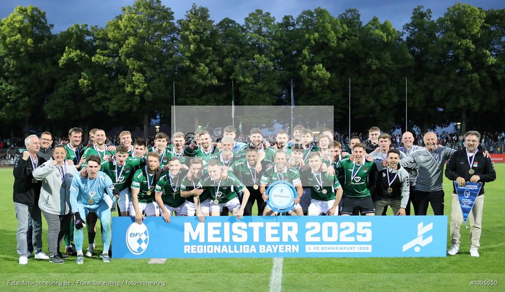 viertklassig, vierthöchste Spielklasse, Voetbal, Teamsport, Sport, Soccer, Saison 2024 2025, Profifußball, Männer, Mannschaftssport, Schweinfurt, Le Football, Herren, Germany, GER, Fußball, Futbol, Fussball, Fotball, Viertklassigkeit, Vierte Liga, Deutschland, DFB, DEU, Sachs-Stadion, Calcio, Regionalliga, Regionalliga Bayern, 2024/25, 16.05.2025, 34. Spieltag - Bild-ID: 1005550 viertklassig, vierthöchste Spielklasse, Voetbal, Teamsport, Sport, Soccer, Saison 2024 2025, Profifußball, Männer, Mannschaftssport, Schweinfurt, Le Football, Herren, Germany, GER, Fußball, Futbol, Fussball, Fotball, Viertklassigkeit, Vierte Liga, Deutschland, DFB, DEU, Sachs-Stadion, Calcio, Regionalliga, Regionalliga Bayern, 2024/25, 16.05.2025, 34. Spieltag - Bild-ID: 1005550